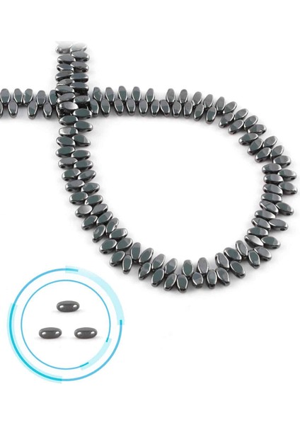 Hematit Doğal Taş Parlak Füme 5X2MM Dizi