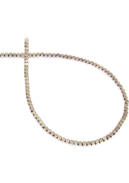 Hematit Doğal Taş Parlak Antik Sarı 2X2MM Dizi