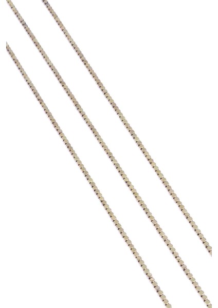 Hematit Doğal Taş Parlak Antik Sarı 2X2MM Dizi