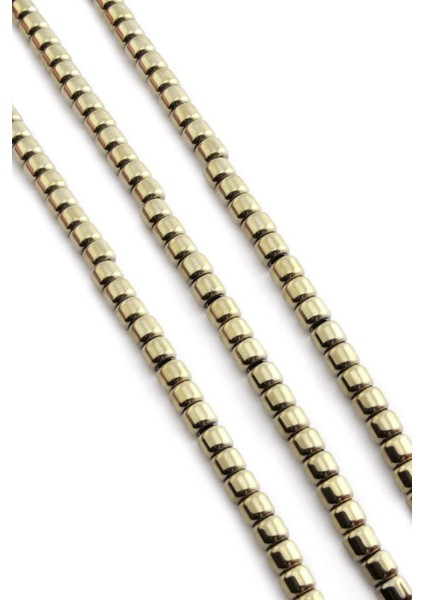 Hematit Doğal Taş Parlak Antik Sarı Rondela Kesim 6X5MM Dizi fiyatları