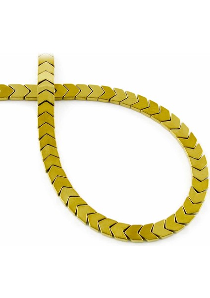 Hematit Doğal Taş Parlak Gold Çavuş Kesim 6X3MM Dizi