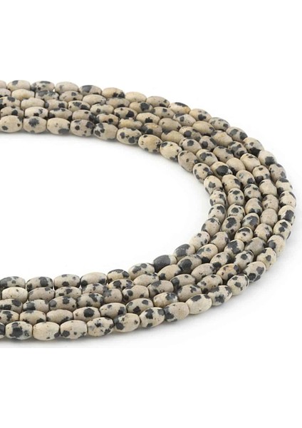 Dalmaçyalı Jasper Doğal Taş Arpa Kesim 4X6MM Dizi