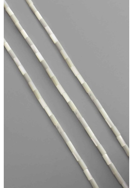 Sedef Doğal Taş Parlak Beyaz Silindir Kesim 3X7MM Dizi [aa] fiyatları