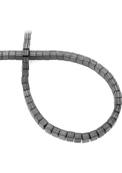 Hematit Doğal Taş Parlak Füme 4X4MM Dizi