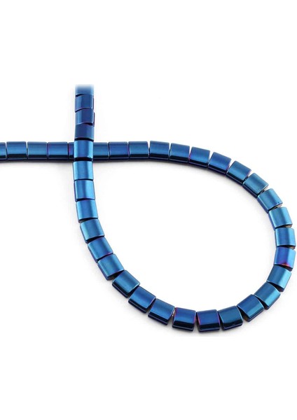 Hematit Doğal Taş Parlak Mavi 5X5MM Dizi