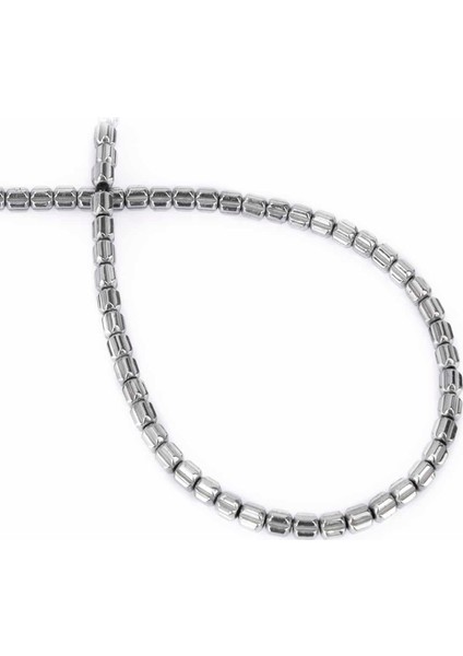 Hematit Doğal Taş Parlak Gümüş 6X6MM Dizi