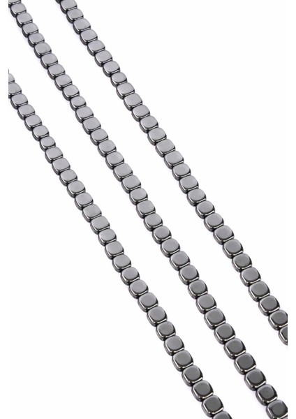 Hematit Doğal Taş Parlak Füme Kare Kesim 6X6MM Dizi fiyatları