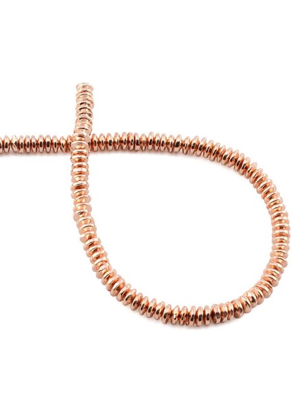 Hematit Doğal Taş Parlak Roz 4X2MM Dizi