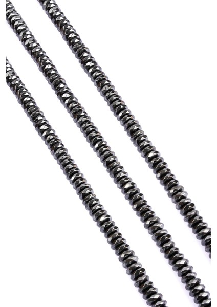 Hematit Doğal Taş Füme Rondela Faset Kesim 8X3MM Dizi fiyatları