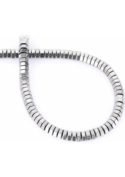 Hematit Doğal Taş Parlak Gümüş 6X2MM Dizi
