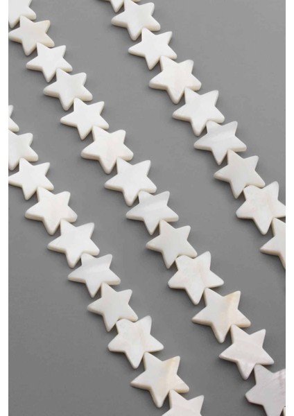 Sedef Doğal Taş Parlak Beyaz Yıldız Kesim 16X3MM Dizi [ab+] fiyatları