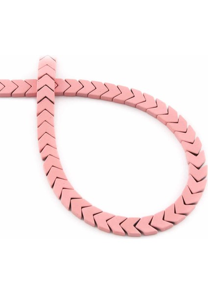 Hematit Doğal Taş Mat Pembe 6X3MM Dizi