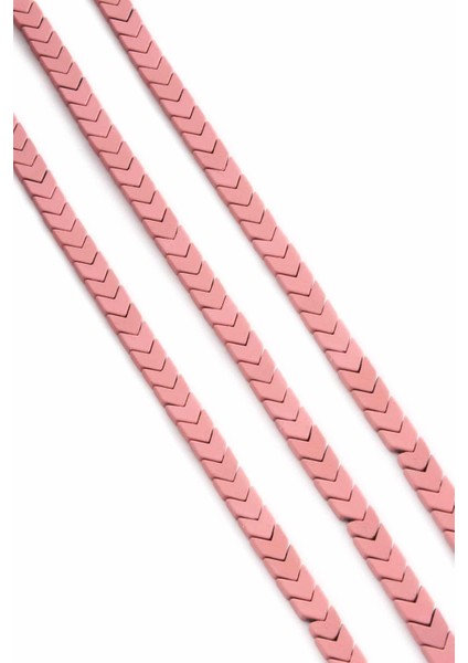 Hematit Doğal Taş Mat Pembe 6X3MM Dizi