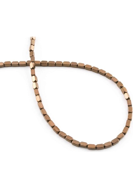 Hematit Doğal Taş Parlak Kahverengi 2X4MM Dizi