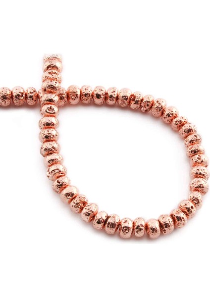 Hematit Doğal Taş Parlak Roz Rondela Kesim 6X4MM Dizi