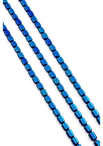 Hematit Doğal Taş Parlak Mavi Silindir Kesim 4X6MM Dizi fiyatları