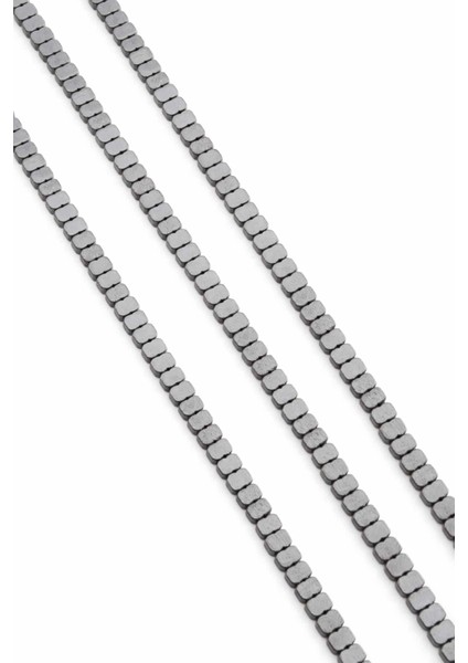 Hematit Doğal Taş Parlak Füme Yassı Yatay Dikdörtgen Kesim 3X6MM Dizi fiyatları