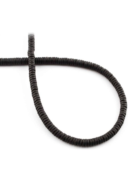 Hematit Doğal Taş Mat Siyah 4X1MM Dizi
