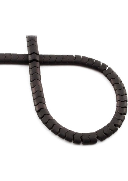Hematit Doğal Taş Mat Siyah 6X4MM Dizi