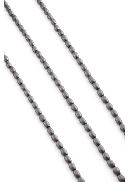 Hematit Doğal Taş Mat Gri Arpa Kesim 4X6MM Dizi fiyatları