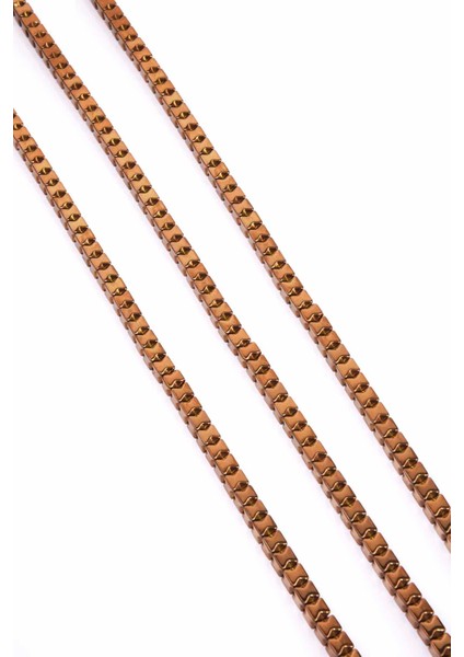 Hematit Doğal Taş Parlak Kahverengi Küp Kesim 4X4MM Dizi fiyatları