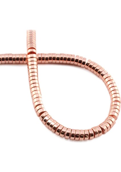 Hematit Doğal Taş Parlak Roz 6X2MM Dizi