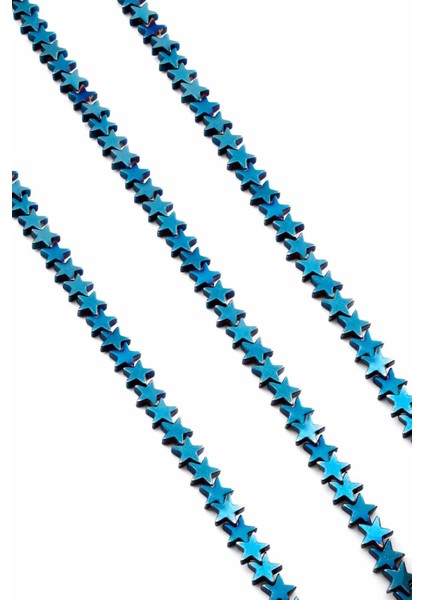 Hematit Doğal Taş Parlak Mavi 7mm Dizi fiyatları