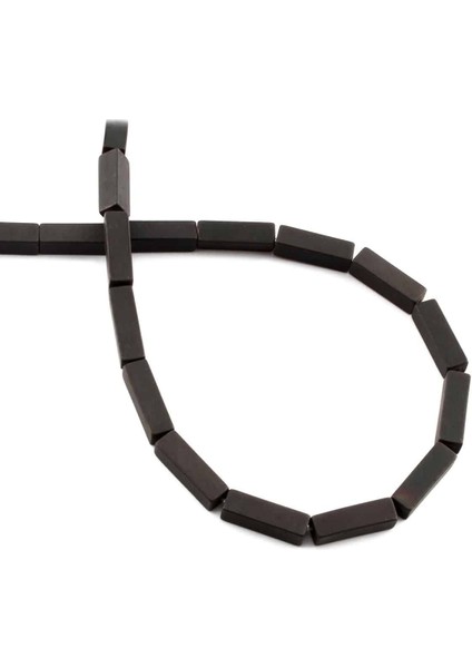 Hematit Doğal Taş Mat Siyah 4X13MM Dizi