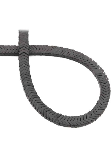 Hematit Doğal Taş Mat Siyah 7X1MM Dizi