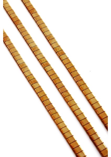 Hematit Doğal Taş Parlak Kahverengi Çift Delikli 6X4MM Dizi fiyatları