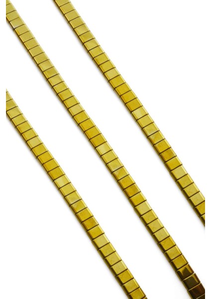 Hematit Doğal Taş Parlak Gold Çift Delikli 6X4MM Dizi fiyatları