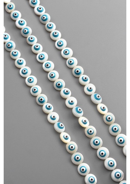 Sedef Doğal Taş Parlak Mavi Daire Kesim 9mm Dizi [ab+] fiyatları