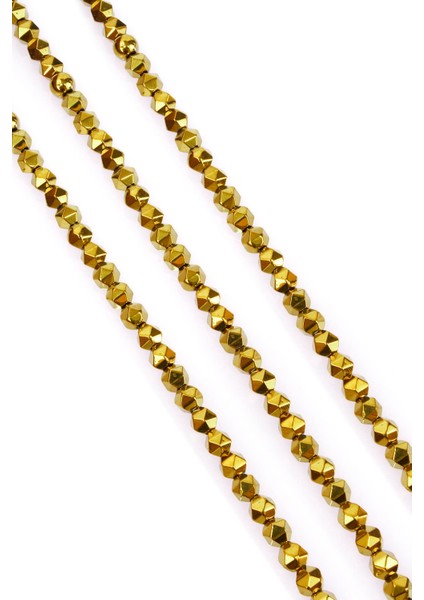 Hematit Doğal Taş Gold Hegzagonal Kesim 6mm Dizi fiyatları