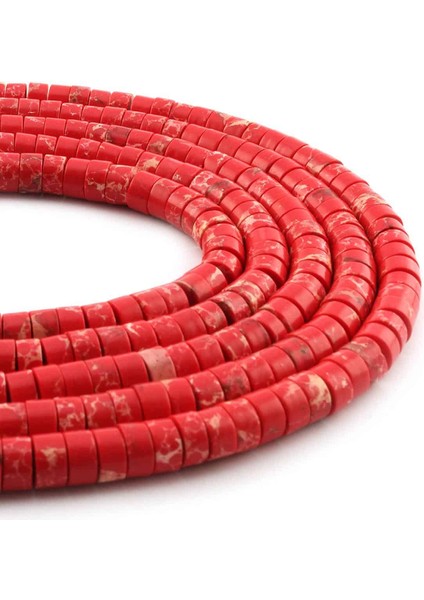 Varisit Doğal Taş Parlak Kırmızı Dore Kesim 6X3MM Dizi