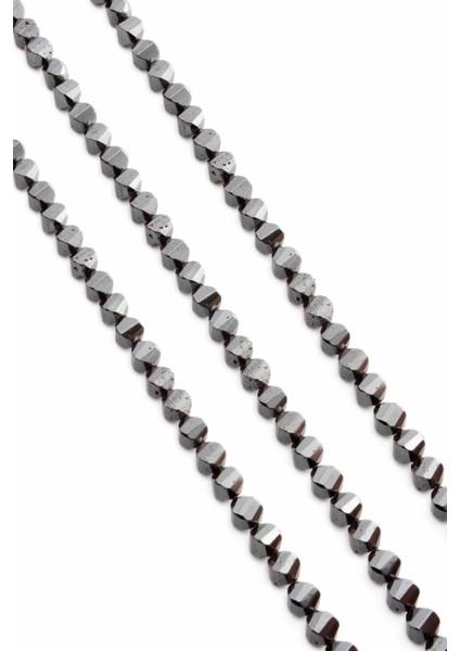 Hematit Doğal Taş Parlak Füme Burgu Kesim 6X6MM Dizi fiyatları