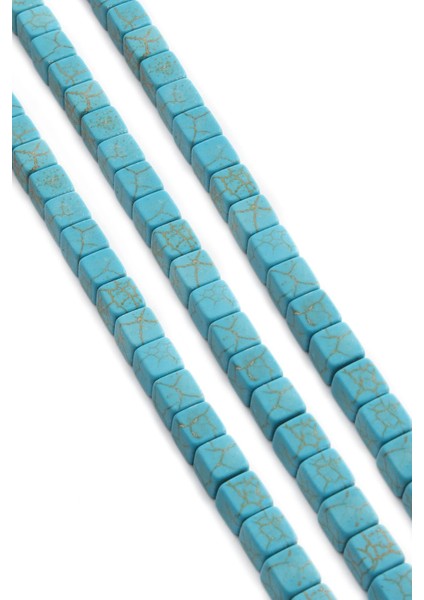 Turkuaz Sıkma Doğal Taş Mavi Küp Kesim 8X8MM Dizi fiyatları