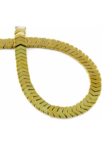Hematit Doğal Taş Parlak Gold Çavuş Kesim 6X2MM Dizi