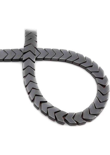 Hematit Doğal Taş Parlak Füme Çavuş Kesim 8X3MM Dizi