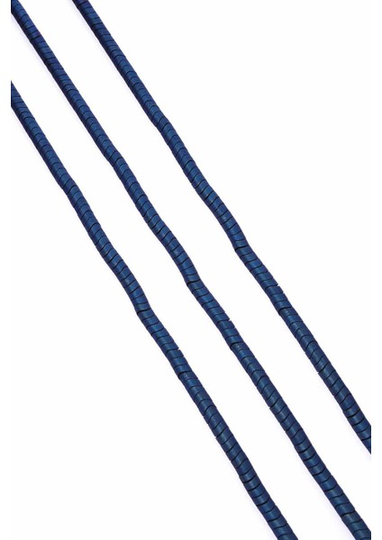 Hematit Doğal Taş Mat Mavi Rondela Kesim 4X2MM Dizi