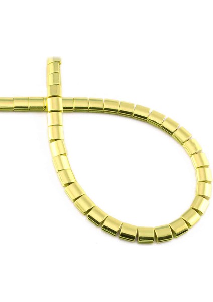 Hematit Doğal Taş Parlak Altın Sarı 5X5MM Dizi