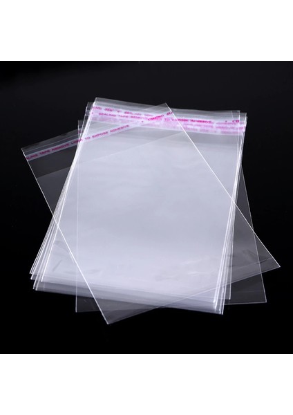 Şeffaf Bantlı 20X25 cm Parlak Jelatin Poşet 1000 Adet Şeffaf Poşet