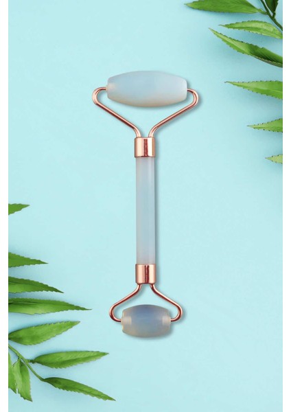 Opal Doğal Taş Roz Face Roller Çift Taraflı Roz Masaj Aleti