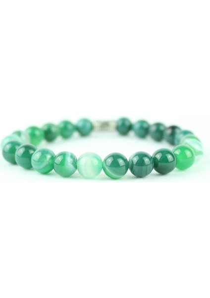 Yeşil Akik Taşı Doğal Taş Bileklik – 8 mm
