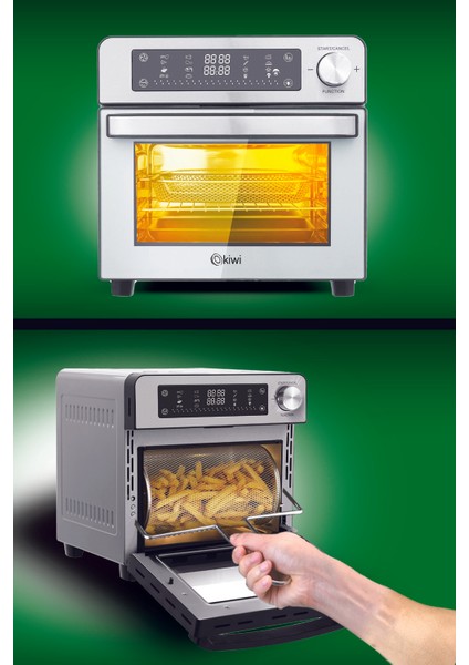 Kaf 5551 Çok Fonksiyonlu Yağsız Fritöz Air Friyer 15 Lt