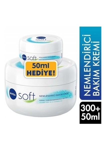 Soft Nemlendirici Bakım Kremi 300 ml + 50 ml + 75 ml Tüp Krem