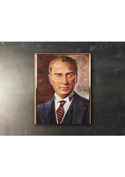 Atatürk Portre Kanvas Tablo, Ev Ofis Duvar Dekoru