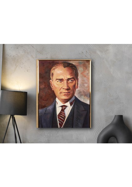 Atatürk Portre Kanvas Tablo, Ev Ofis Duvar Dekoru