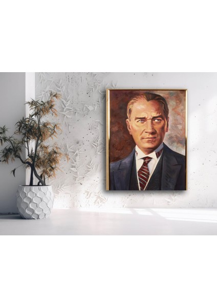 Atatürk Portre Kanvas Tablo, Ev Ofis Duvar Dekoru