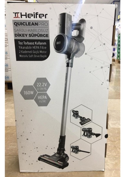 Quıclean Pro 22.2 V Kablosuz Dikey Şarjlı Süpürge.