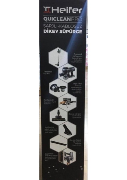 Quıclean Pro 22.2 V Kablosuz Dikey Şarjlı Süpürge.